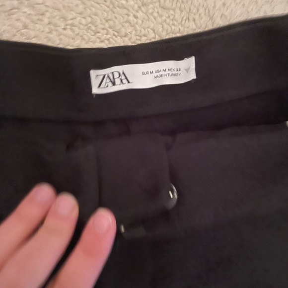 Zara high waist topstitch shorts M black no tags but never worn - Picture 9 of 9